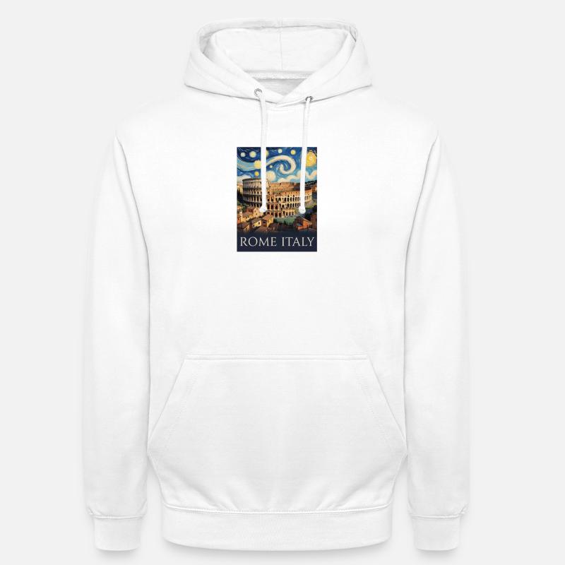 Rzym - Bluza z kapturem typu unisex - biały