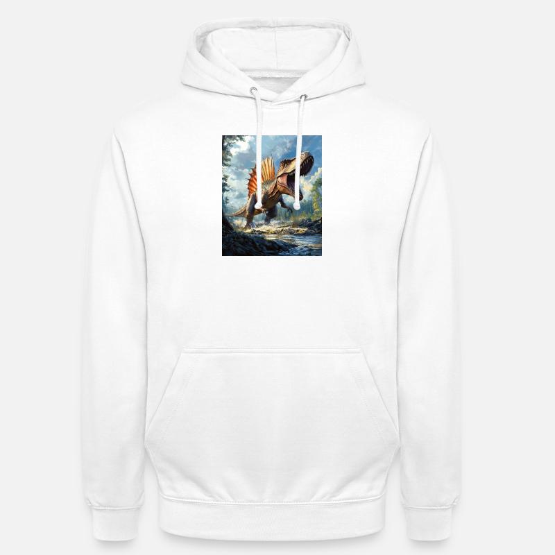 Spinosaure - Sweat-shirt à capuche unisexe - blanc