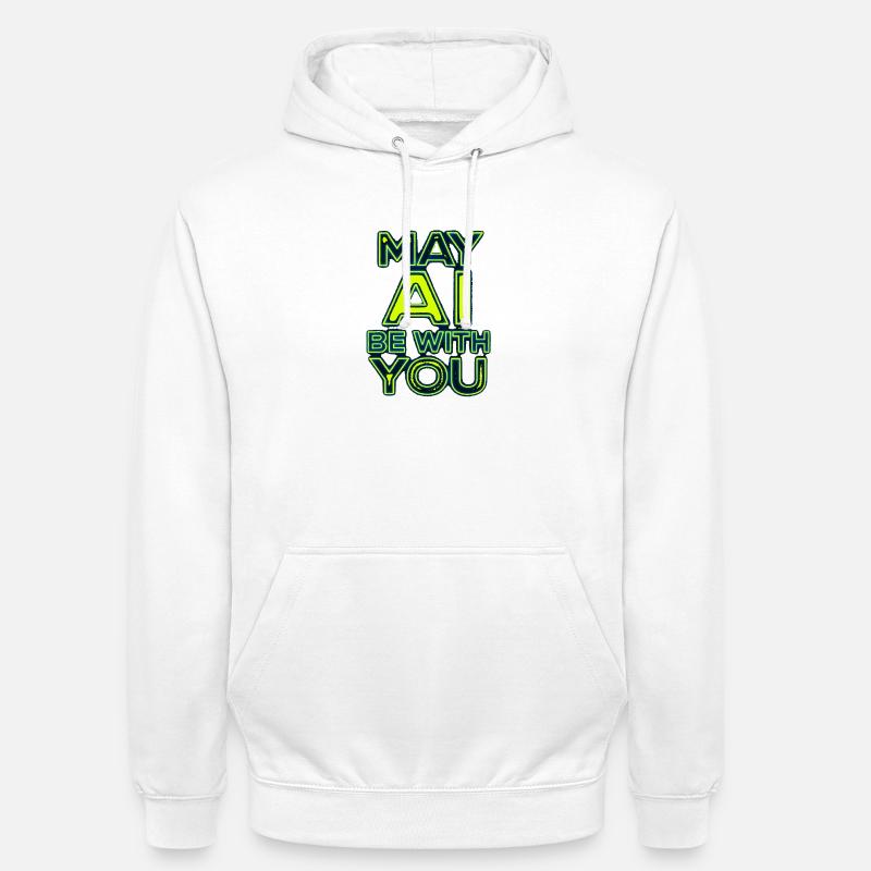 Möge die KI mit dir sein Neon - Unisex Hoodie - Weiß