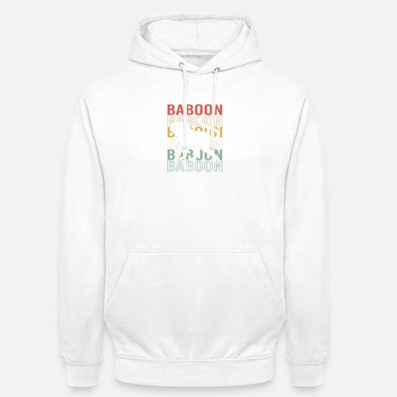 Baboon Baboon Primate Monkey Monkey - Unisex Hoodie - white