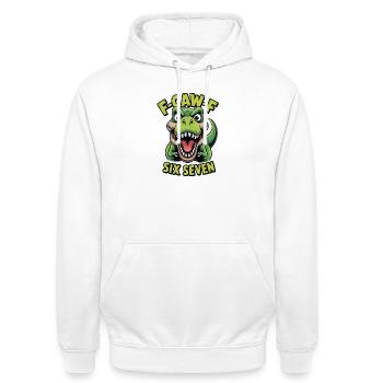 Croasser Rex Six Sept Tee - Sweat-shirt à capuche unisexe - blanc - Devant - AI Model Male 185 dark (185cm) & AI Model Female 172 dark (172cm)