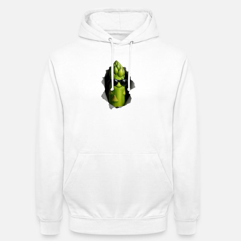 asparago - Felpa con cappuccio unisex - bianco