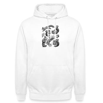 Squirrel Cute Animal for Men Women Kids - Unisex Hoodie - white - Front - AI Model Male 185 dark (185cm) & AI Model Female 172 dark (172cm)