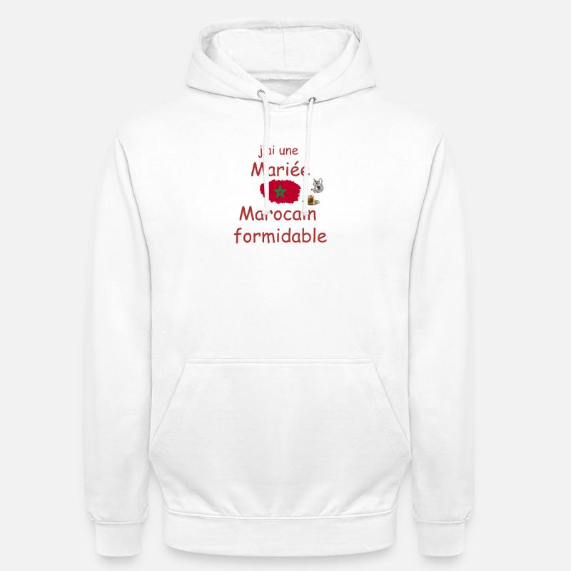 Mariée Marocaine Formidable - Sweat-shirt à capuche unisexe - blanc