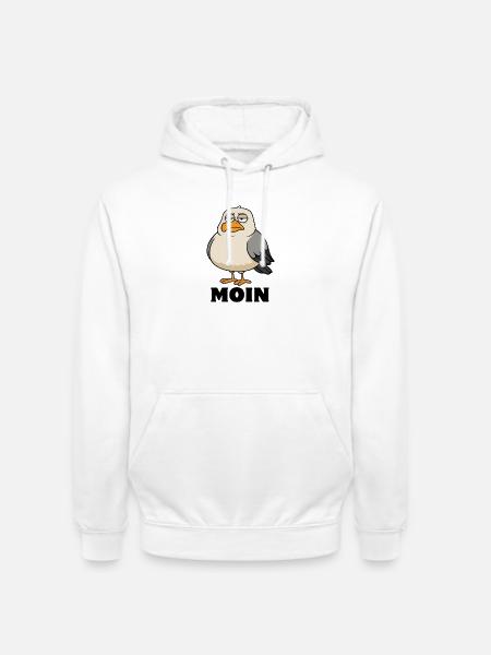 Möwe - Moin - Nordsee - Geschenk - Unisex Hoodie - Weiß