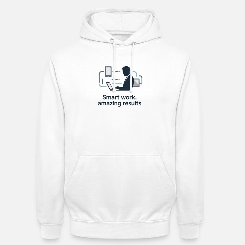 Smart Work Tech Silhouette - Unisex Hoodie - Weiß