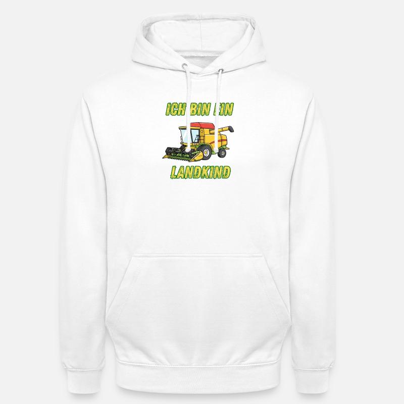 Traktor - Ich bin ein Landkind - Unisex Hoodie - Weiß