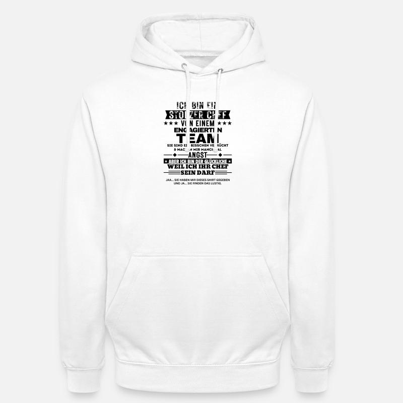 Fier patron d’une équipe dévouée - Sweat-shirt à capuche unisexe - blanc