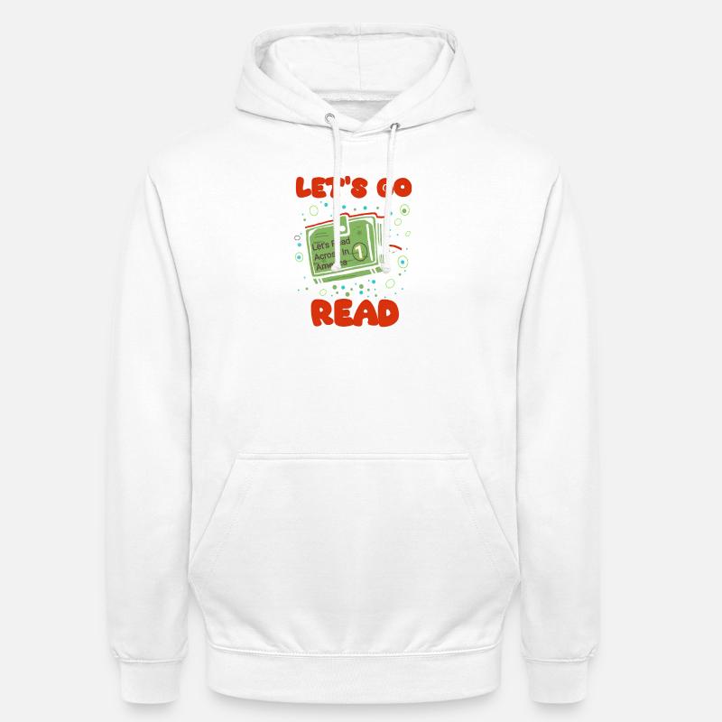 Lesen Sie Quer durch Amerika - Unisex Hoodie - Weiß
