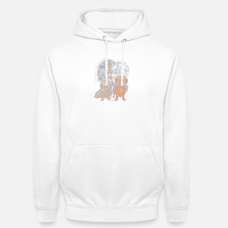 Teckel dans la lune spatiale - Sweat-shirt à capuche unisexe - blanc