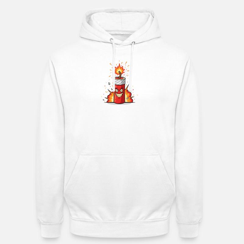 Angry Firecracker Comic - Unisex Hoodie - white