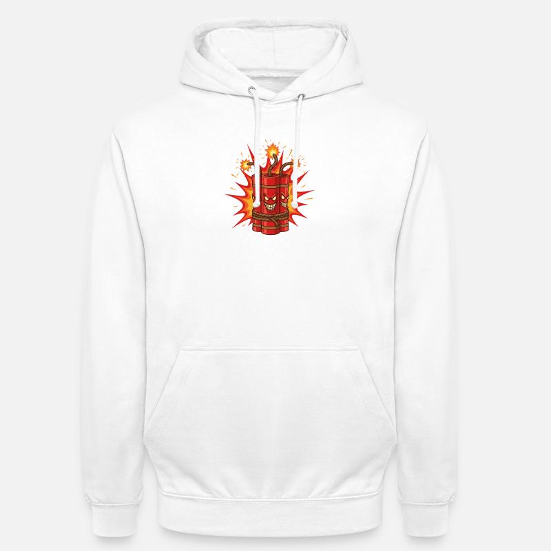 Explodierendes Dynamit-Kunst - Unisex Hoodie - Weiß