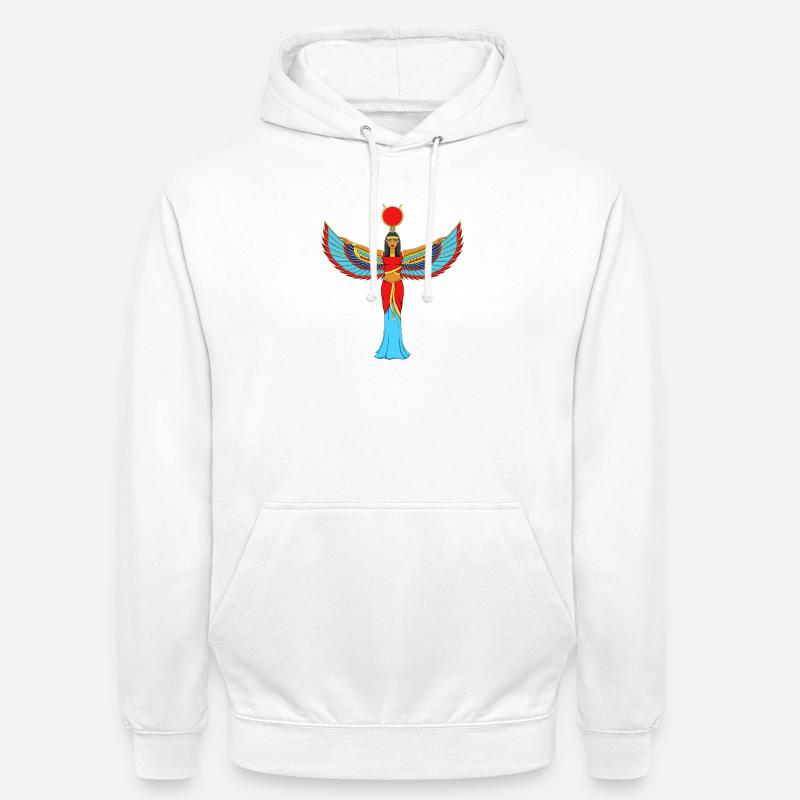La déesse égyptienne Isis Art ailé - Sweat-shirt à capuche unisexe - blanc
