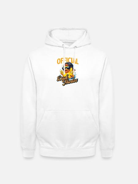 Officiel Andejæger Gummiand-Andeelsker - Hættetrøje unisex - hvid