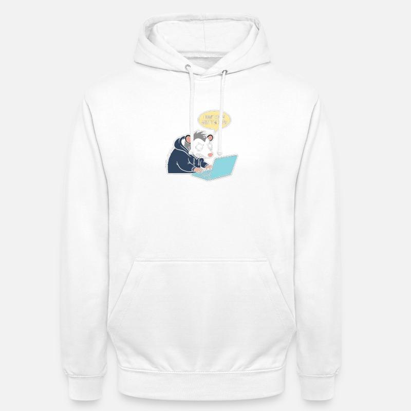 Topo sul portatile: cosa devo fare? - Felpa con cappuccio unisex - bianco
