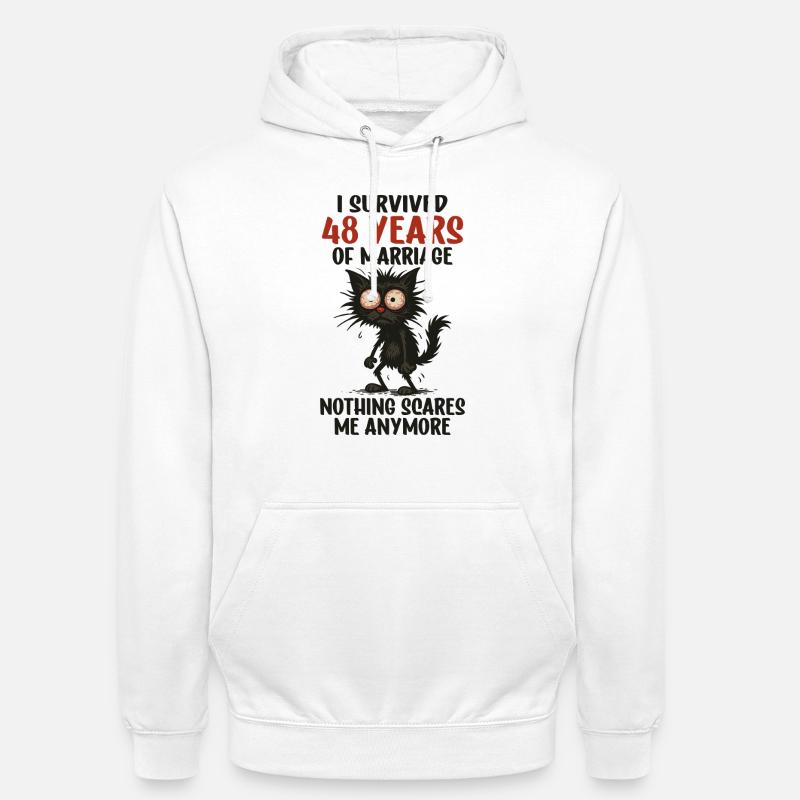 48 Hochzeitstag Geschenk Mann Frau Ehemann Ehefrau - Unisex Hoodie - Weiß