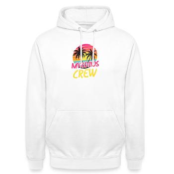 Équipage Mykonos - Sweat-shirt à capuche unisexe - blanc - Devant - AI Model Male 185 dark (185cm) & AI Model Female 172 dark (172cm)