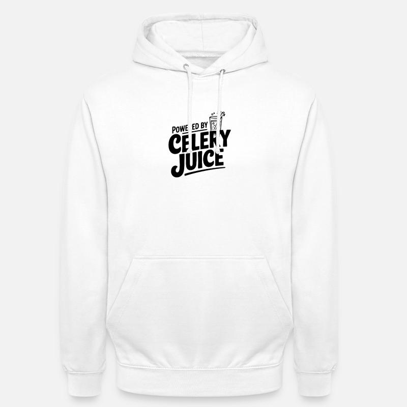 Alimenté par du jus de céleri - Sweat-shirt à capuche unisexe - blanc