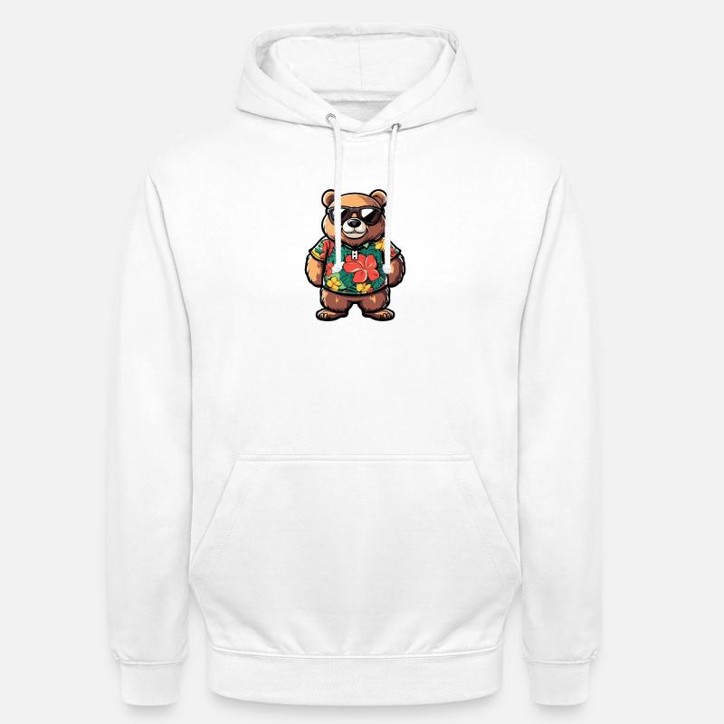 Vacances de Bear Comic - Sweat-shirt à capuche unisexe - blanc