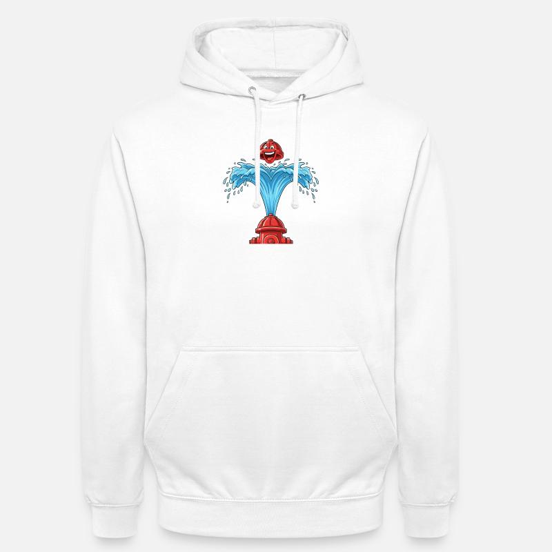 Herzsprudel aus Hydrant - Unisex Hoodie - Weiß