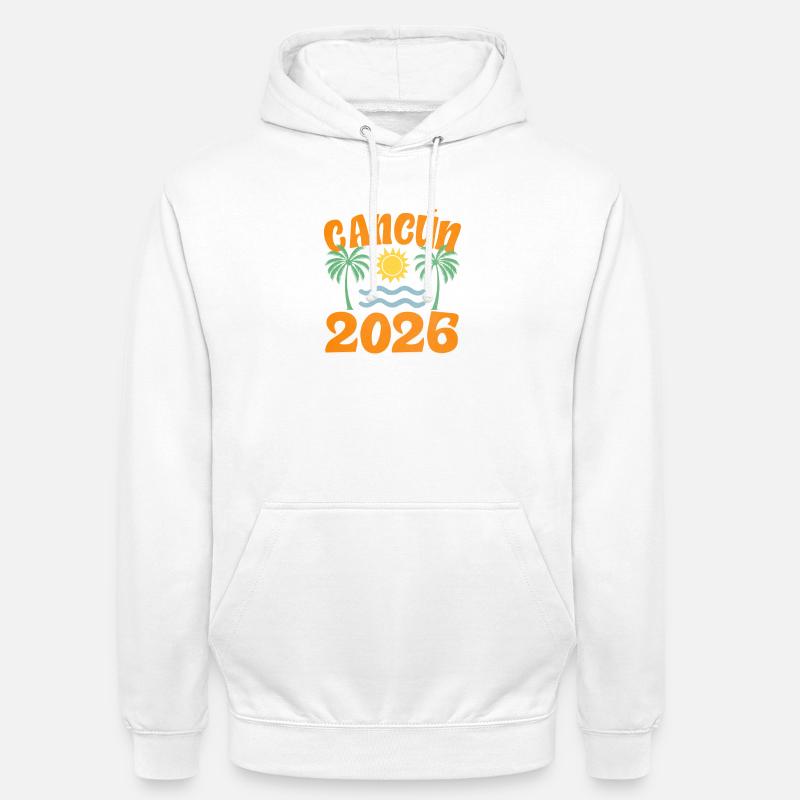 Cancún 2026 - Sweat-shirt à capuche unisexe - blanc