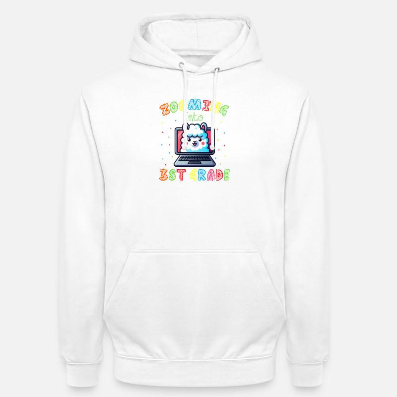 Lama Code Arc-en-Ciel Numérique - Sweat-shirt à capuche unisexe - blanc
