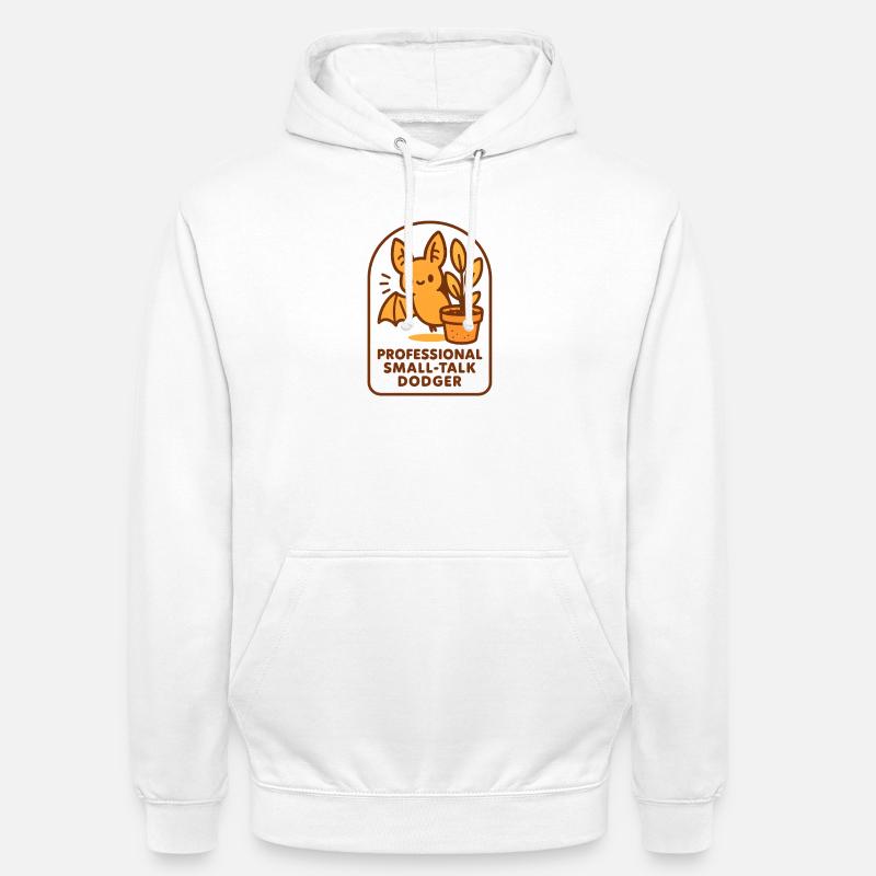 Small talk avoiders | Bat Humor - Unisex Hoodie - white