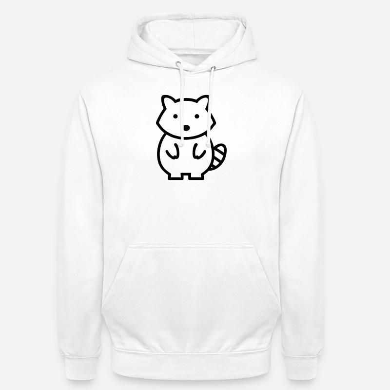 Waschbär - Unisex Hoodie - Weiß