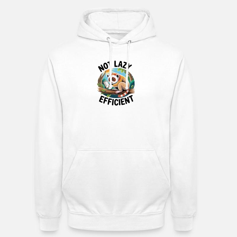 Not lazy | Efficient plum lori - Unisex Hoodie - white