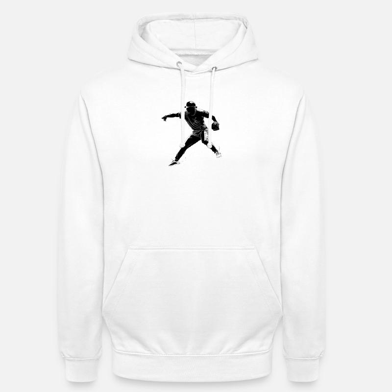 Base-ball - Sweat-shirt à capuche unisexe - blanc