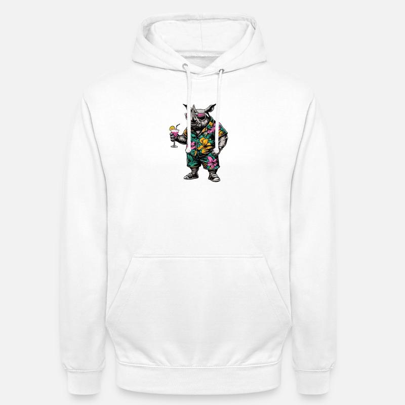 Nashorn Comic Sommer - Unisex Hoodie - Weiß