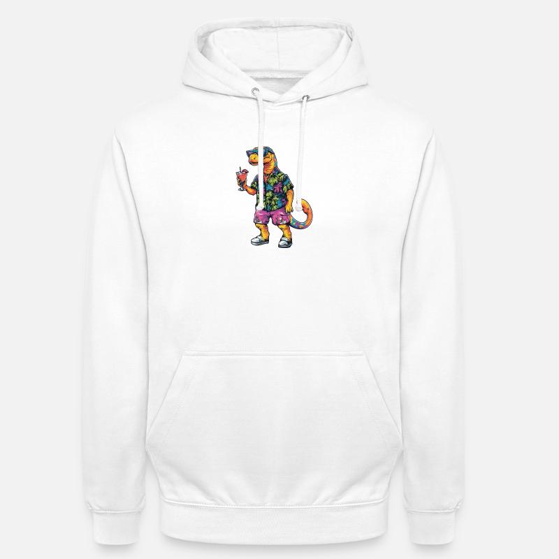 Dinosaur brontosaurus Comic Summer - Unisex Hoodie - white