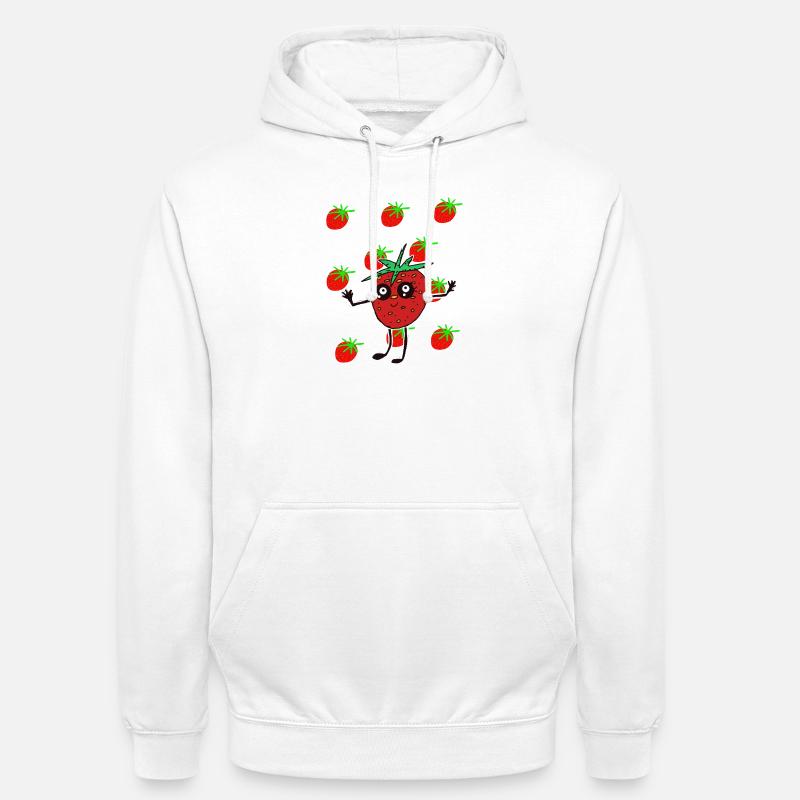Lustige Erdbeere Erdbeeren Kinder  - Unisex Hoodie - Weiß