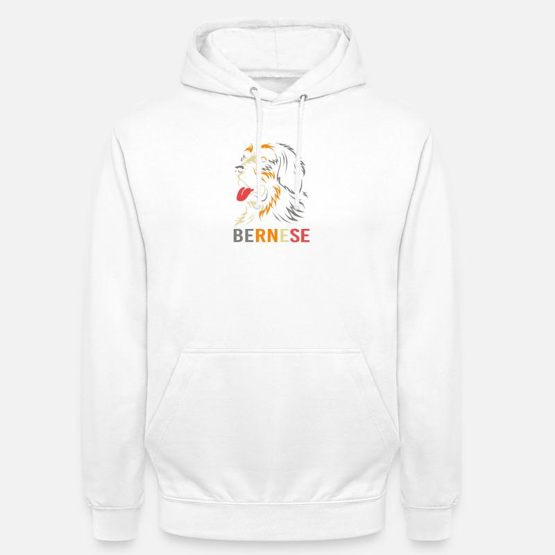 Bouvier bernois - Sweat-shirt à capuche unisexe - blanc