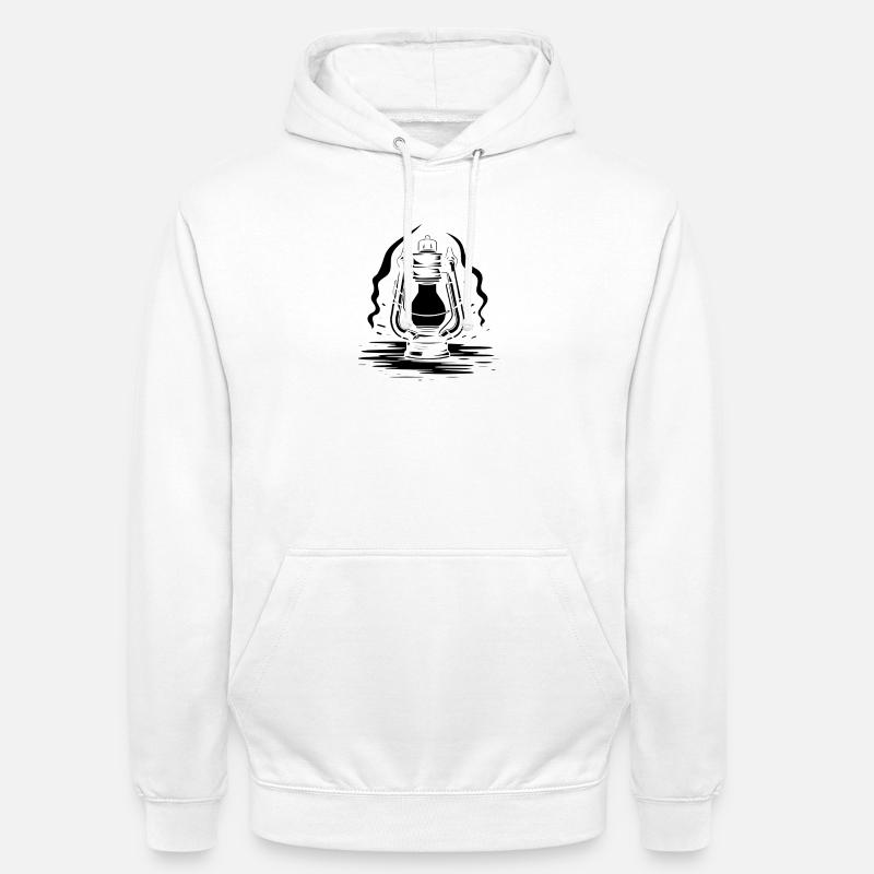 Dessin de lanterne - Sweat-shirt à capuche unisexe - blanc