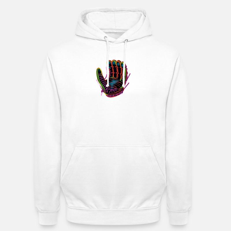 Gant de baseball Synthwave - Sweat-shirt à capuche unisexe - blanc