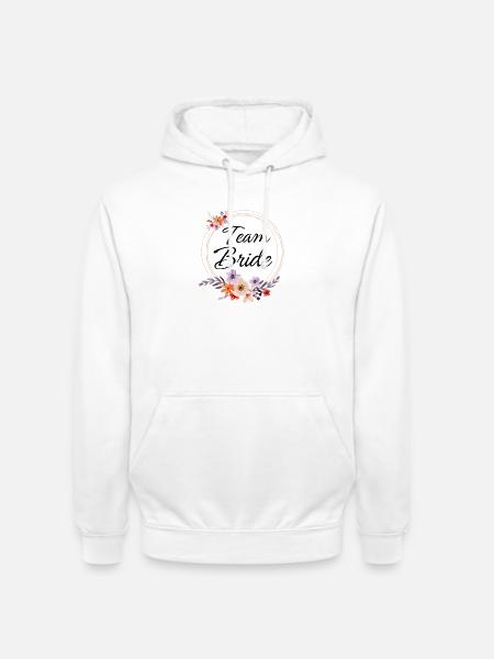 Passendes Aquarell-Floral-Team-Braut - Unisex Hoodie - Weiß