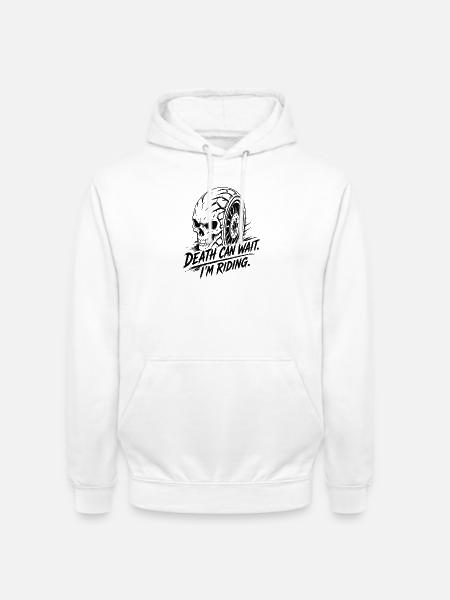 Tödlicher Reifen Totenkopf - Unisex Hoodie - Weiß