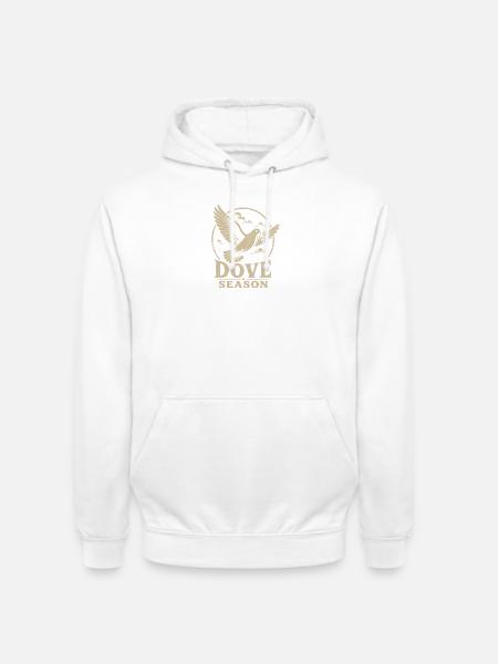 Taubenjagd-Saison: Lustiger Taubenjäger - Unisex Hoodie - Weiß