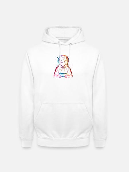 Gamer Synthwave - Unisex Hoodie - Weiß
