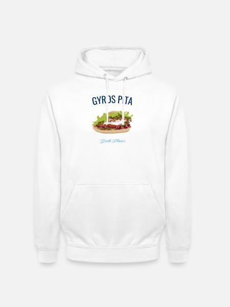 Gyros Pita – Greek Flavor - Unisex Hoodie - Weiß