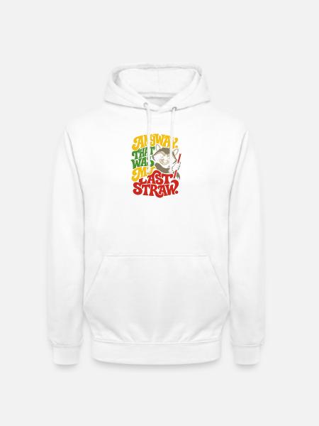 Racoon Last Straw Spruch - Unisex Hoodie - Weiß
