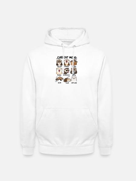  Aktuelle Stimmung Frettchen-emotionsdiagramm - Unisex Hoodie - Weiß