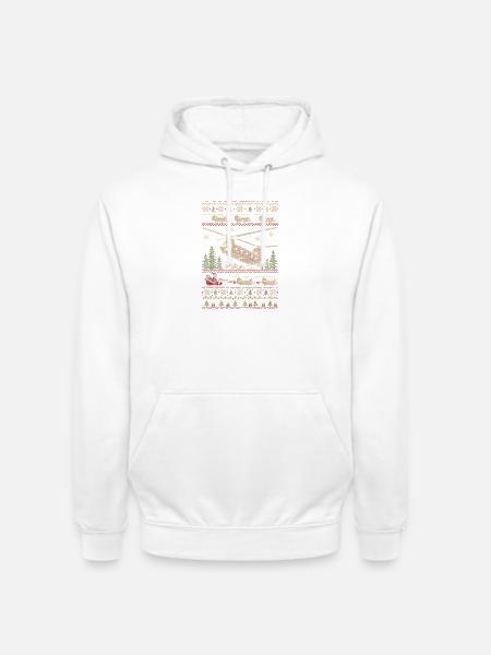 CH47 Chinook Weihnachtspullover - Unisex Hoodie - Weiß