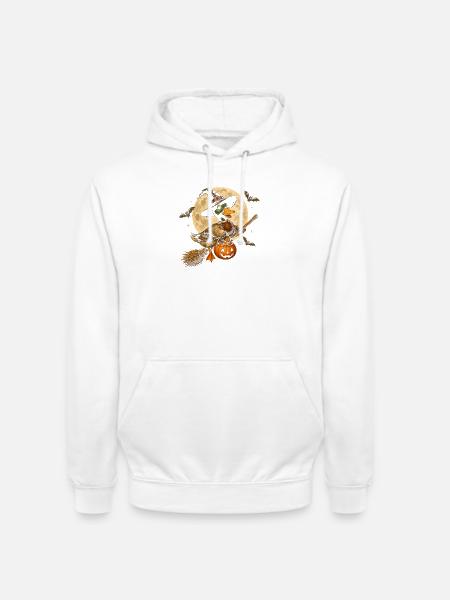 Ente Hexe Halloween Ente - Unisex Hoodie - Weiß