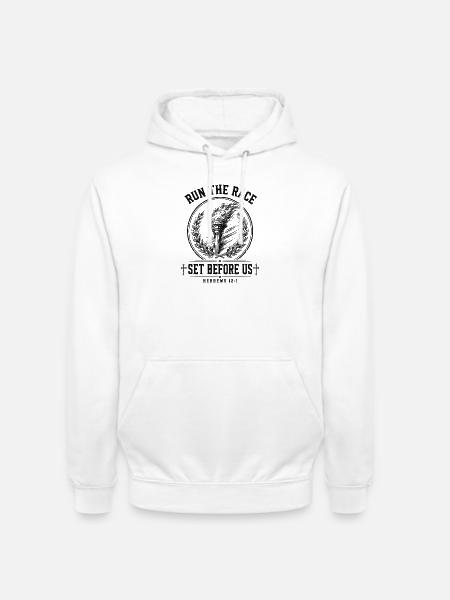 Lauf das Rennen Hebräer - Unisex Hoodie - Weiß