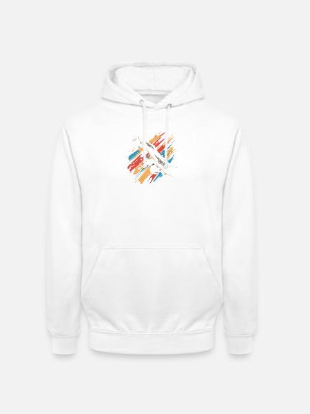 Skateboard Farbkleckse - Unisex Hoodie - Weiß