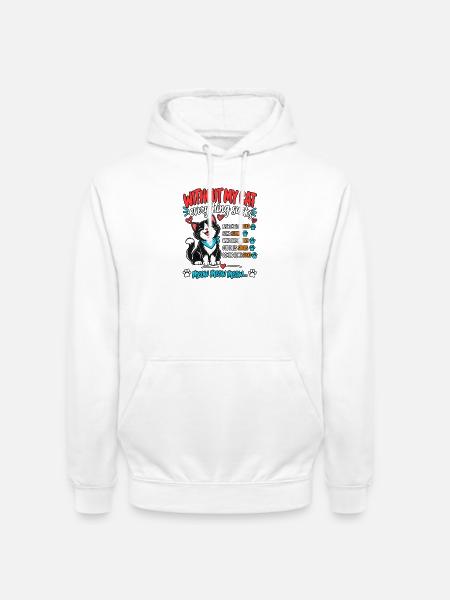 Ohne meine Katze ist alles - Unisex Hoodie - Weiß