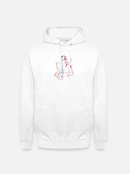 Saxophonist Steampunk - Unisex Hoodie - Weiß