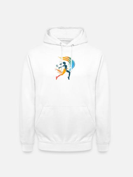 Badmintonspielerin - Unisex Hoodie - Weiß